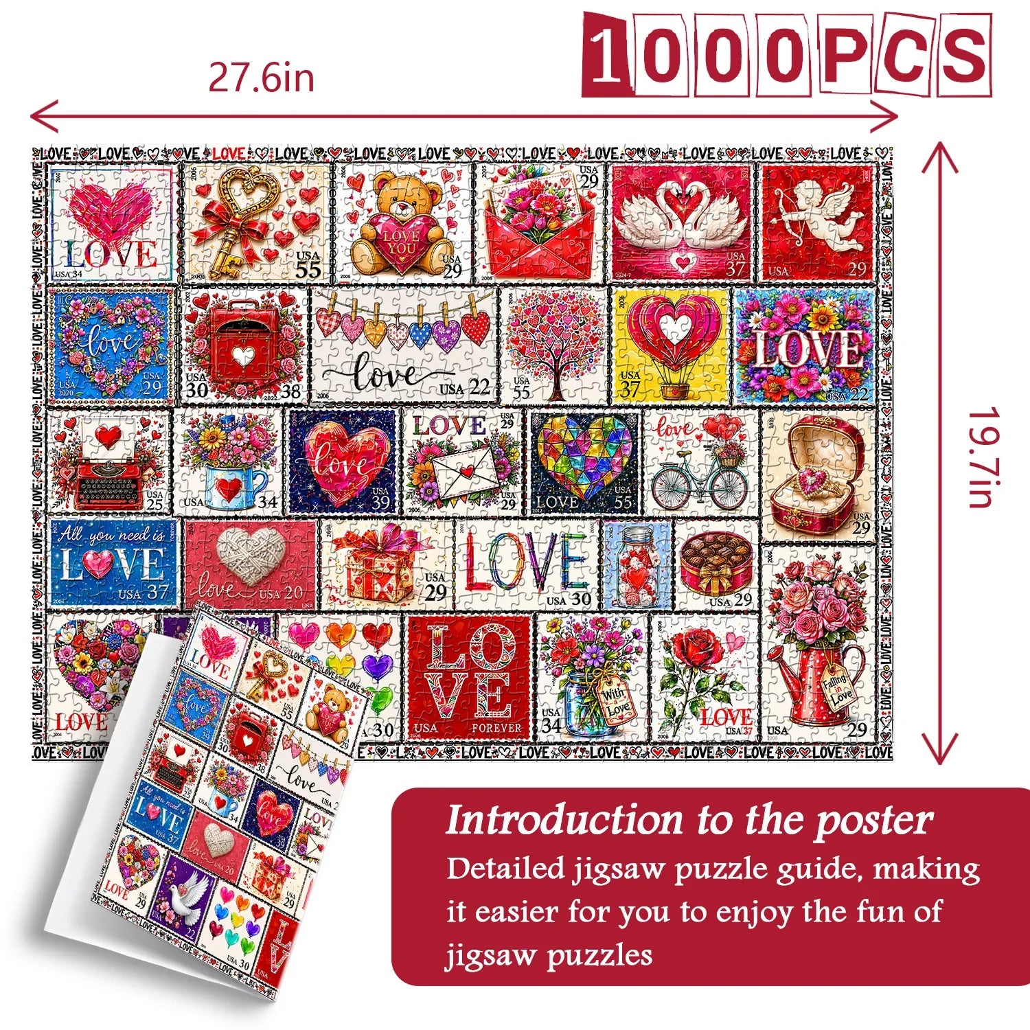 Love Stamp Collection Puzzle 1000 Teile