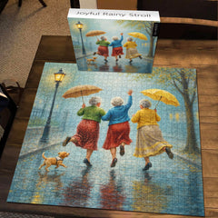 Joyful Rainy Stroll Jigsaw Puzzle 1000 Pieces