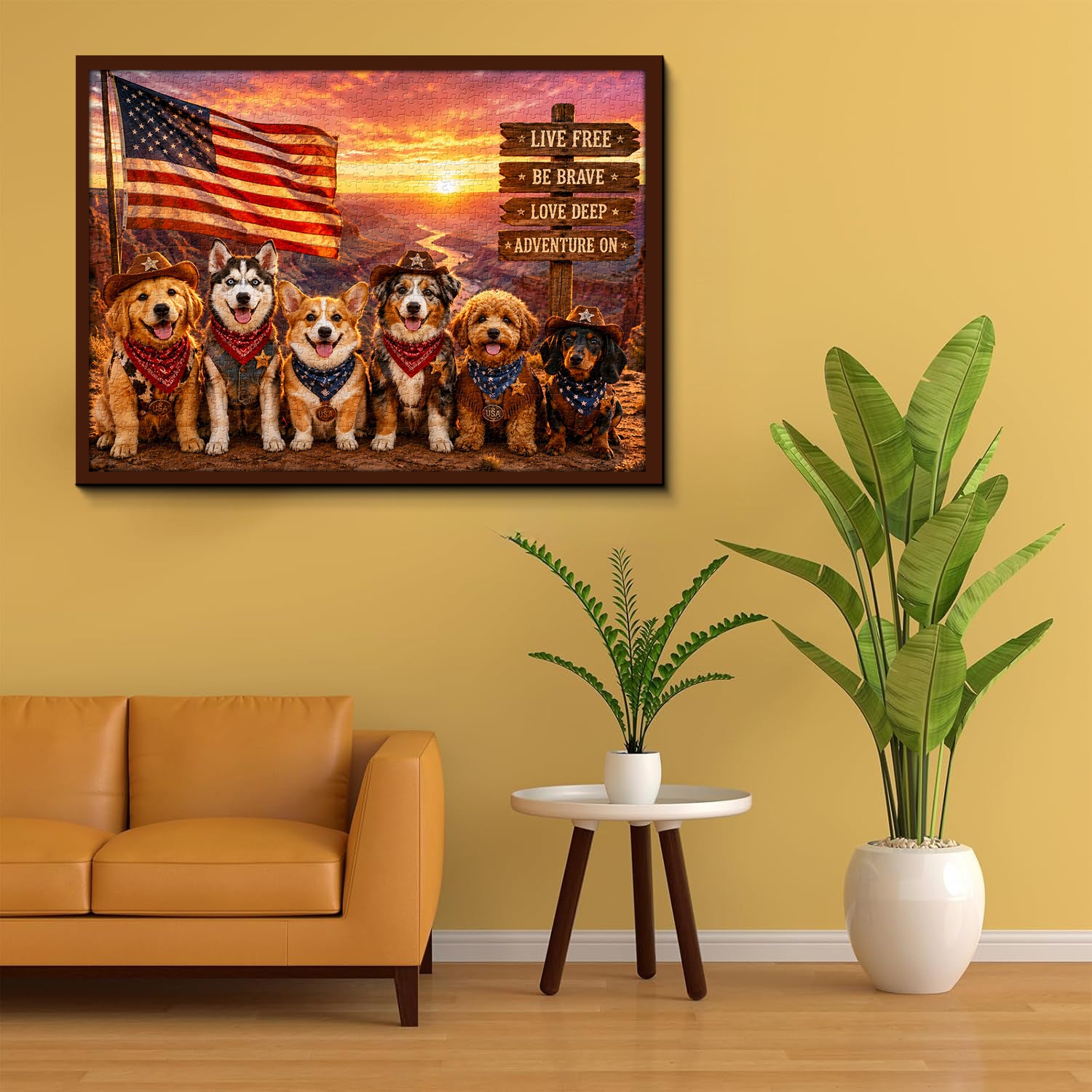 Puzzle Cowboy Dog Crew 1000 pezzi