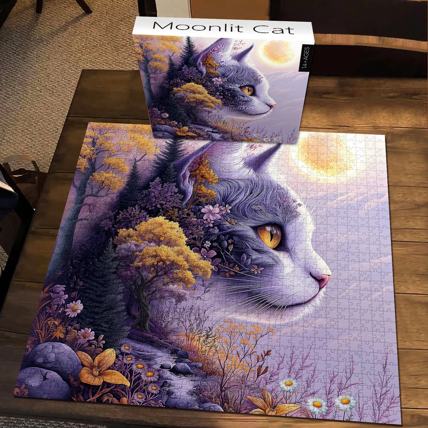 Mondscheinkatze-Puzzle 1000 Teile