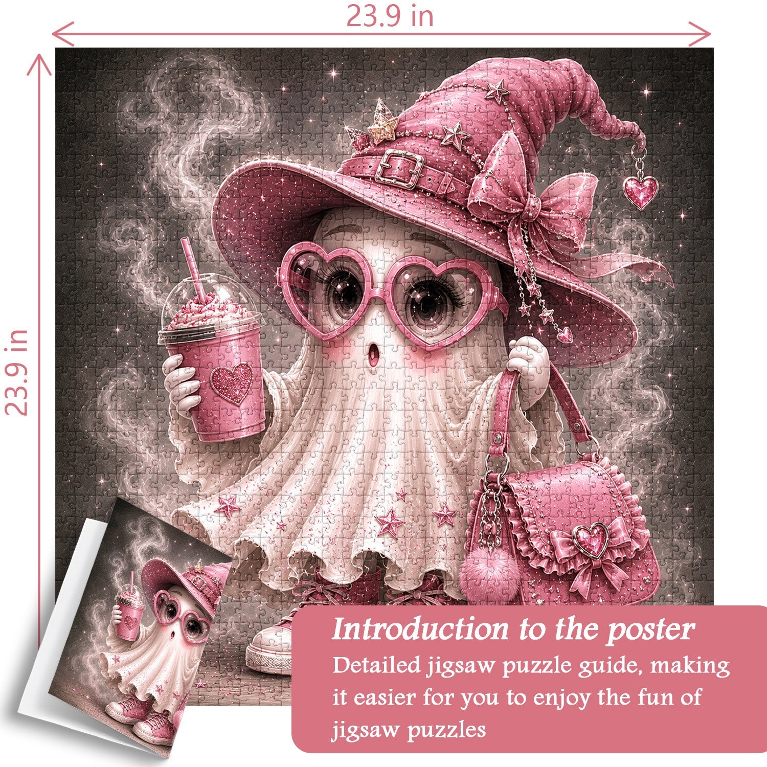 Pink Fashion Ghost Flag Jigsaw Puzzle 1000 Pieces