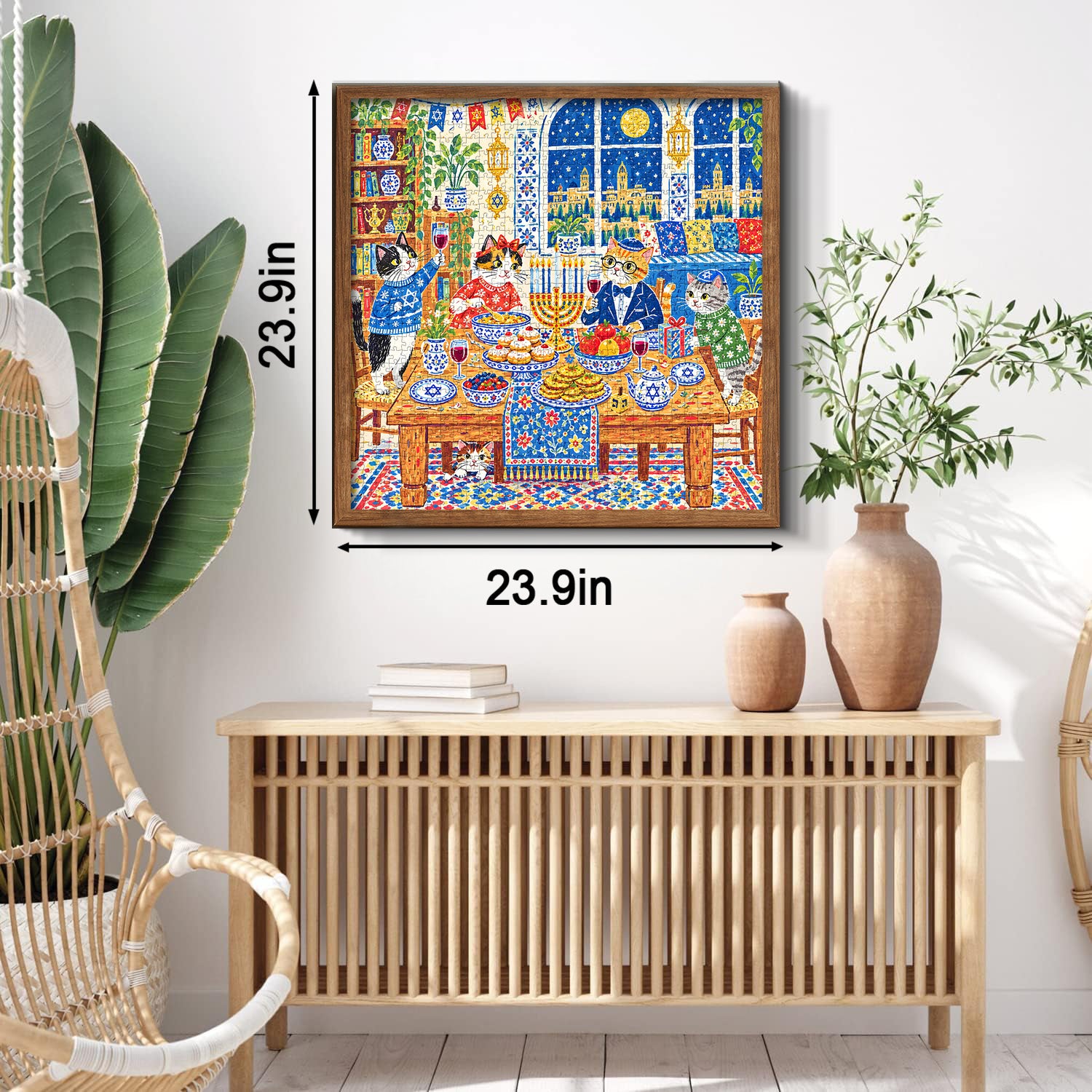 Purrs & Menorah Jigsaw Puzzle 1000 Pieces