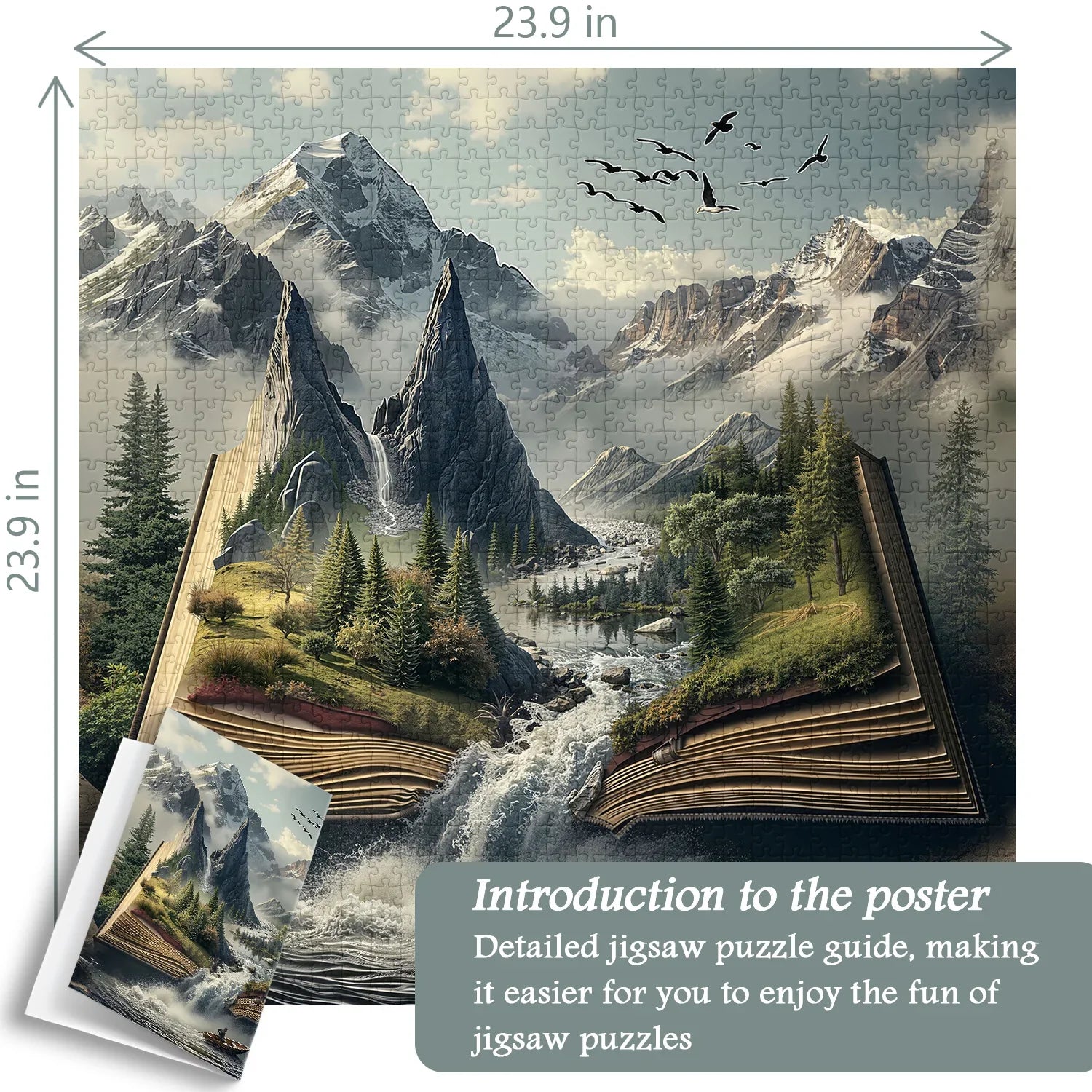 Mountains In Book Jigsaw Puzzle 1000 Pieces
