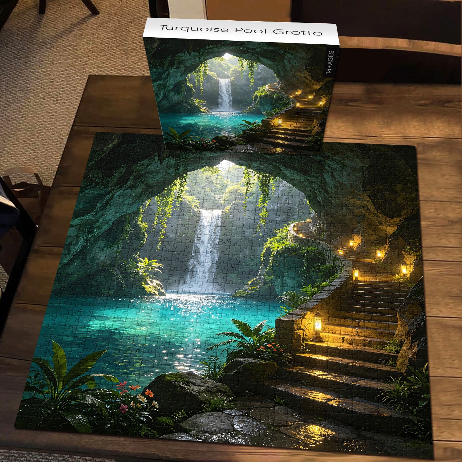 Turquoise Pool Grotto Jigsaw Puzzle 1000 Pieces