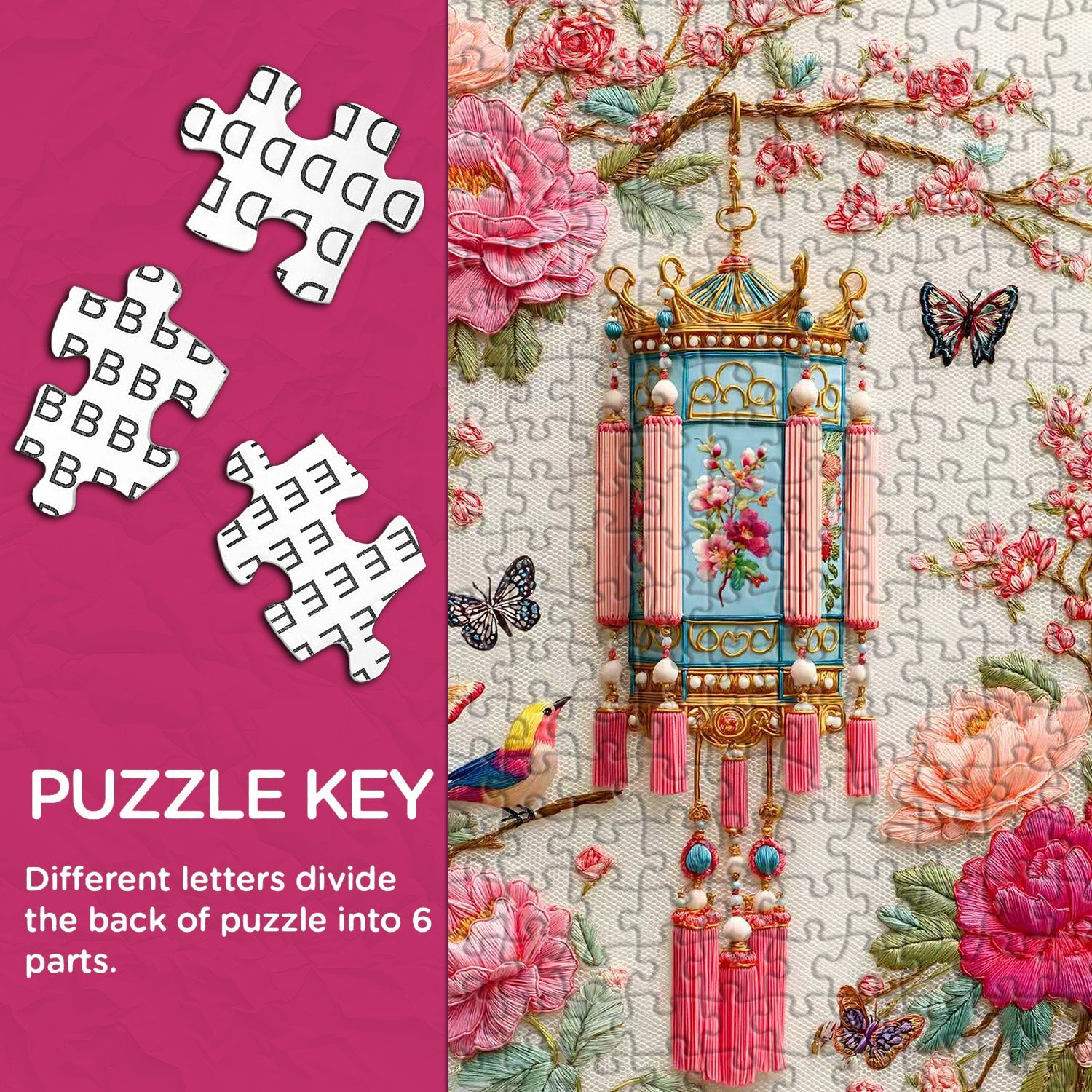 Puzzle con lanterna ricamata, 1000 pezzi