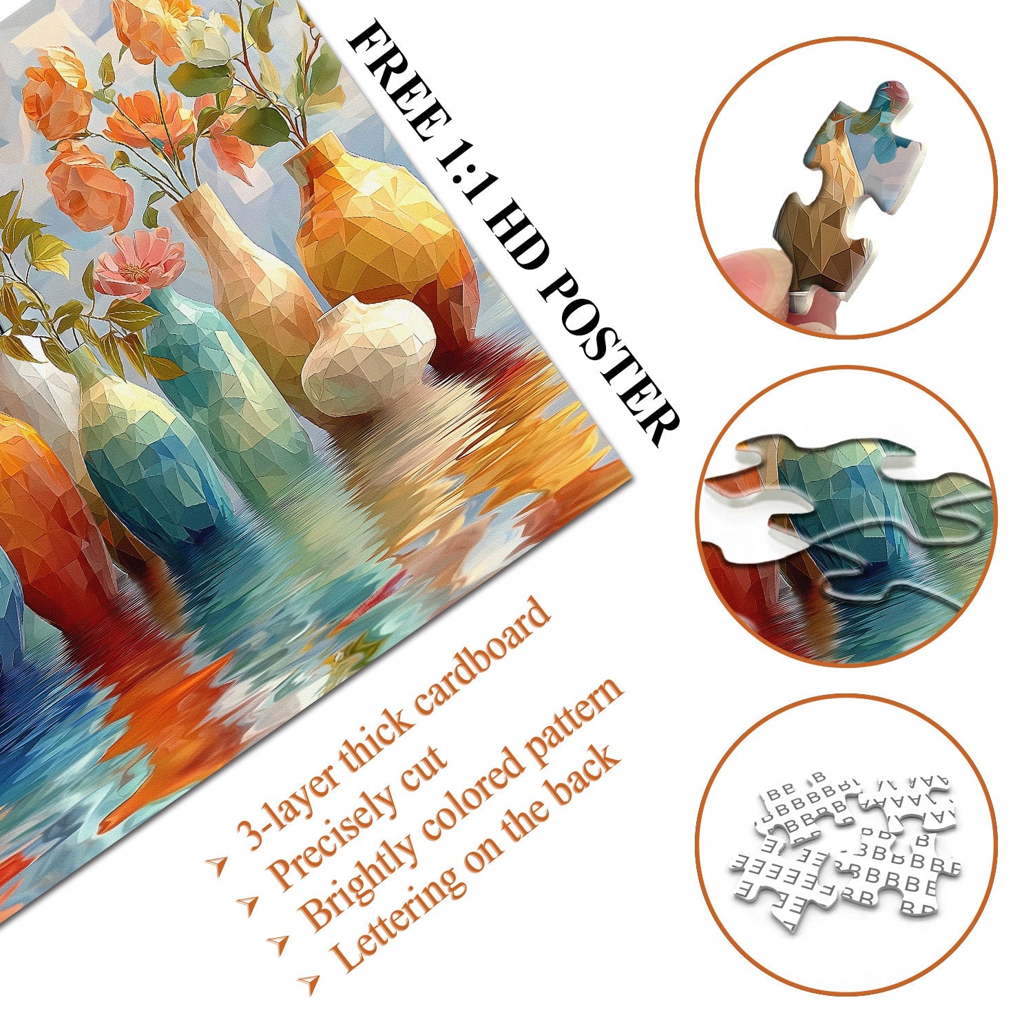 Vases colorées Puzzle 1000 pièces