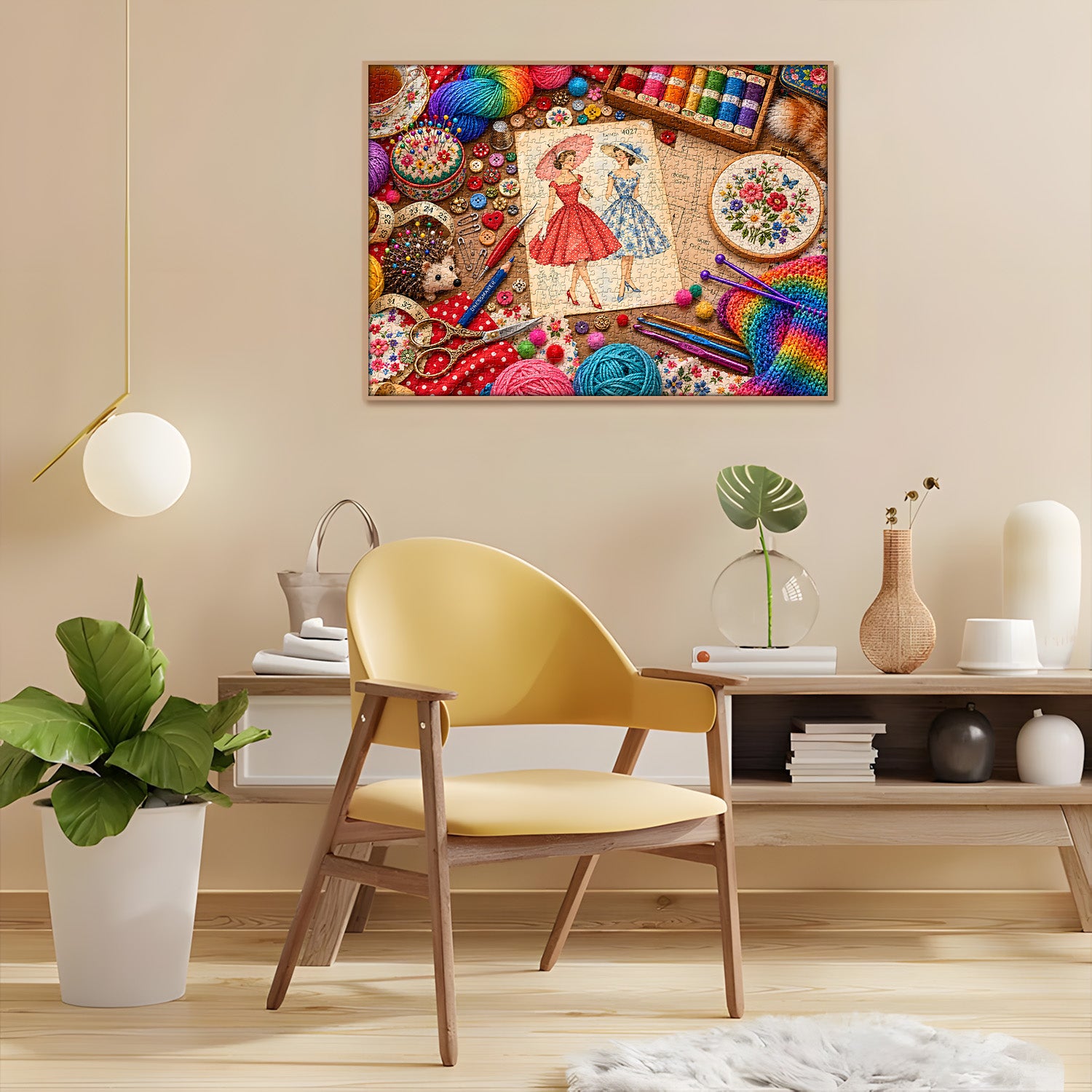 Sewing Treasure Table Jigsaw Puzzle 1000 Pieces