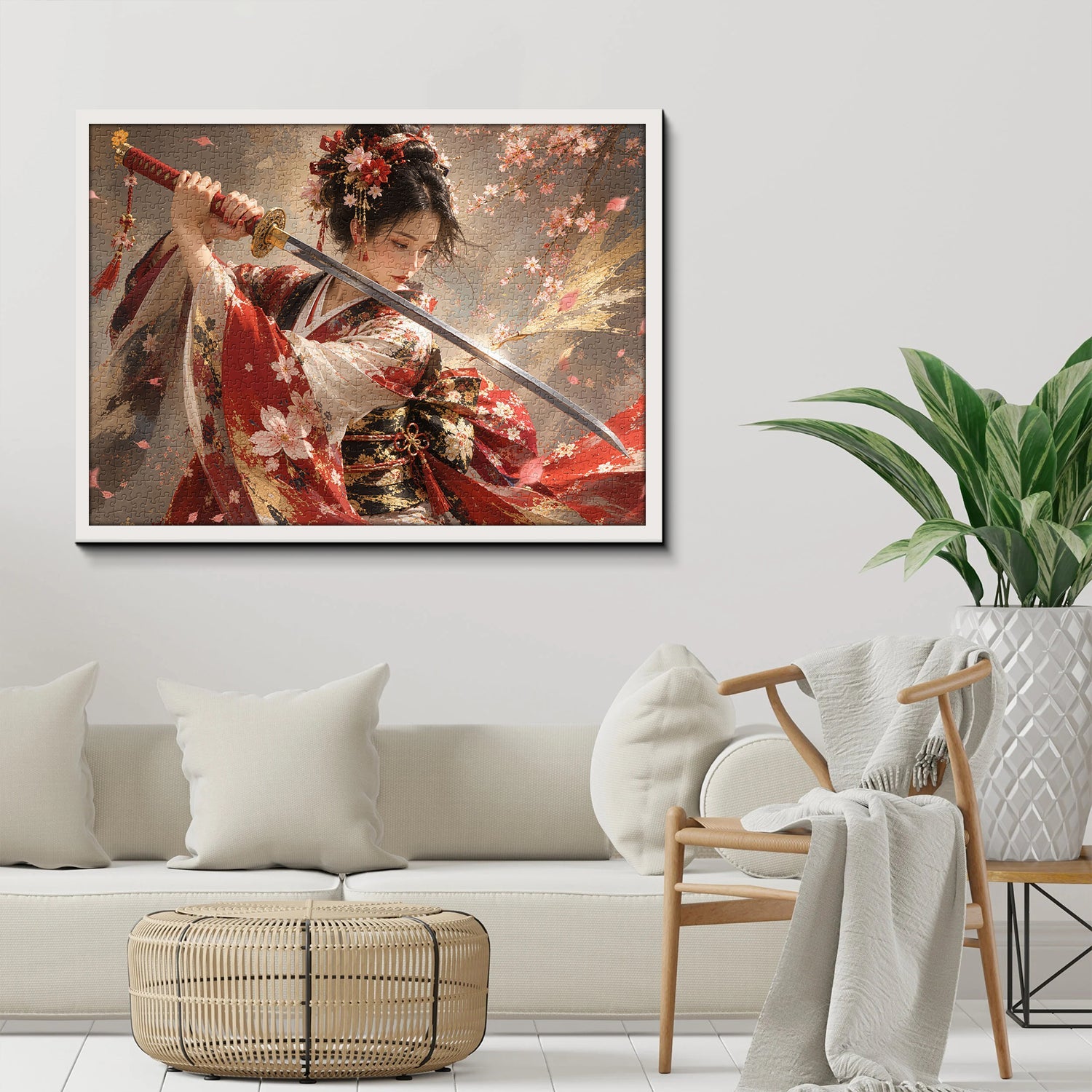 Sakura Katana Lady Jigsaw Puzzle 1000 Pieces