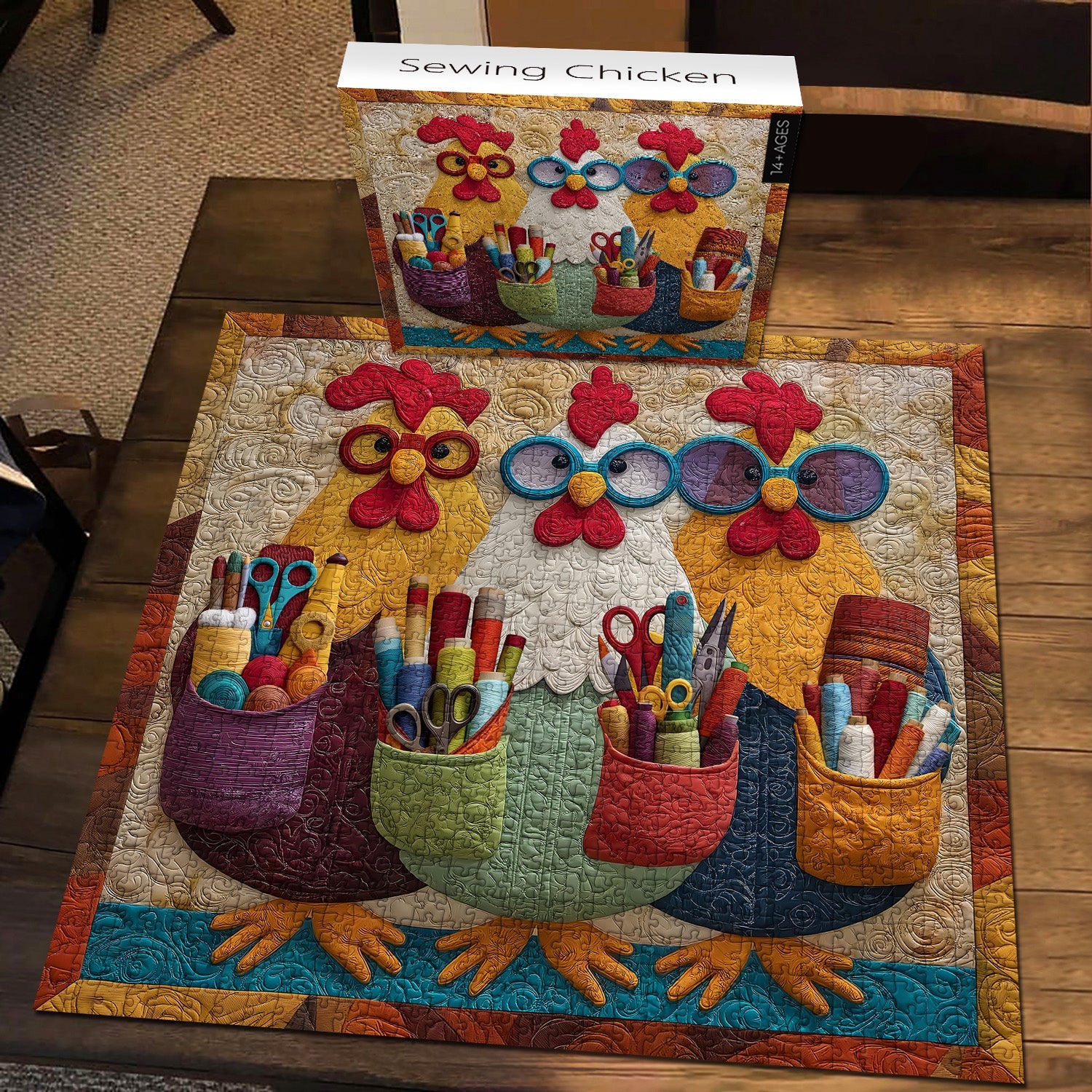 Sewing Chicken Jigsaw Puzzle 1000 Pieces