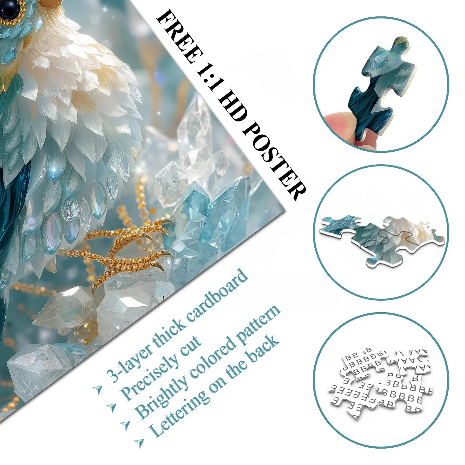 Crystal Bird Jigsaw Puzzle 1000 Pieces