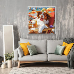 Puzzle de gabarit de vacances de Pup 1000 pièces