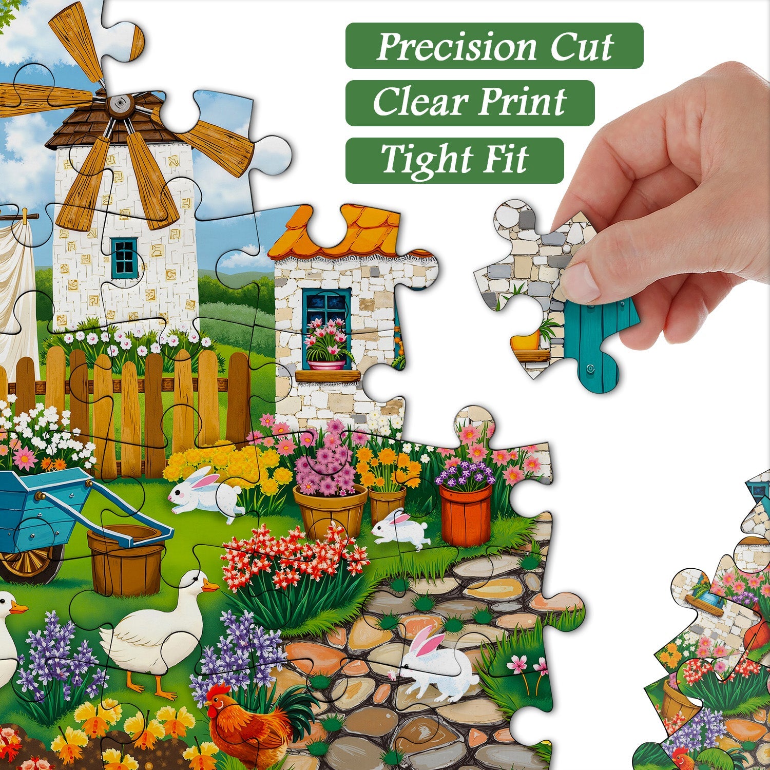 Windmill Pet Courtyard Puzzle 1000 Teile