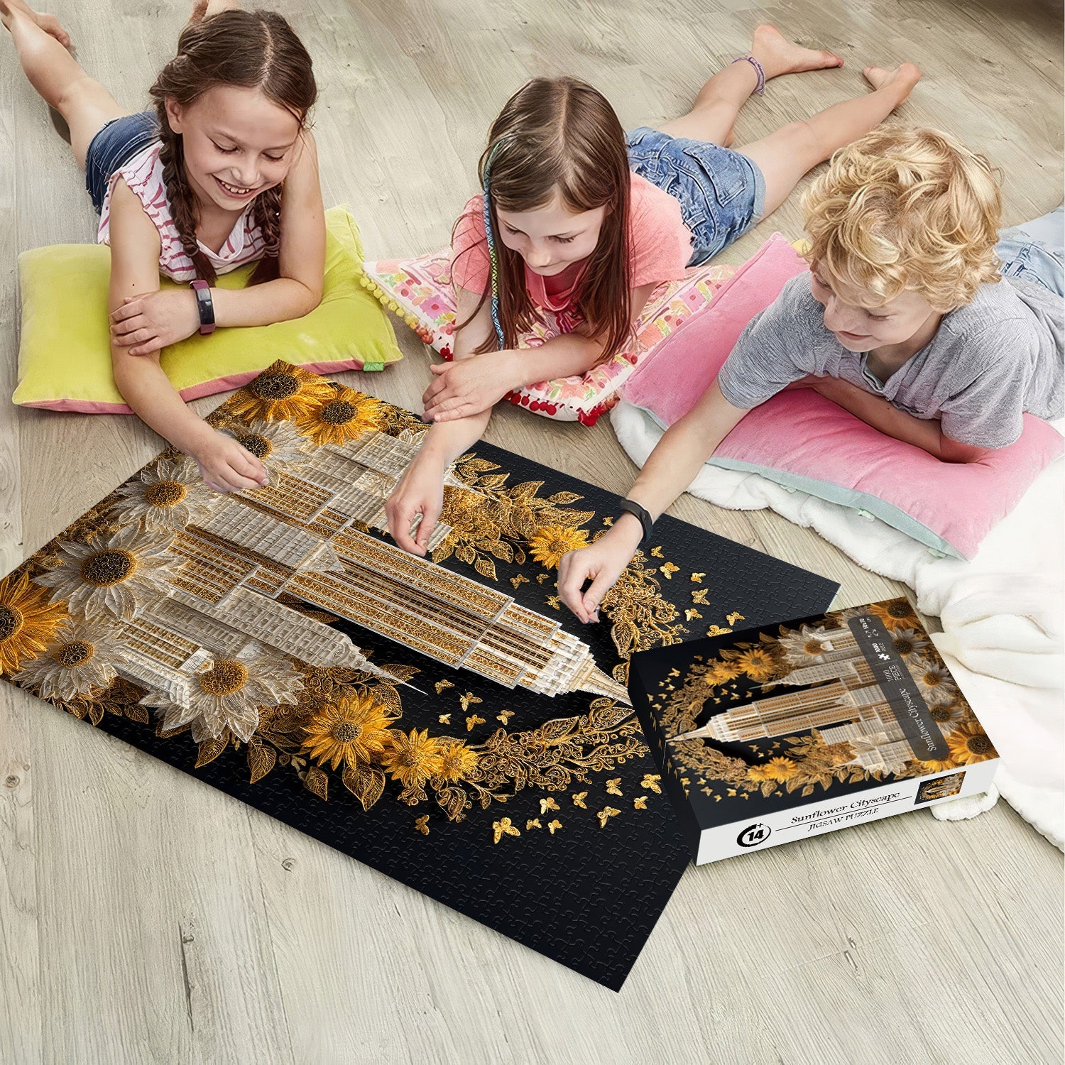 Sunflower Cityscape Jigsaw Puzzle 1000 Pieces