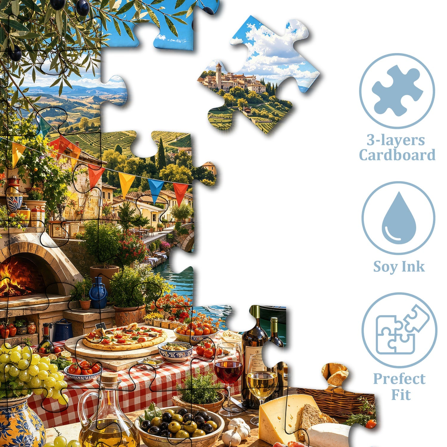Italian Mountain Food Time Jigsaw Puzzle 1000 Pieces