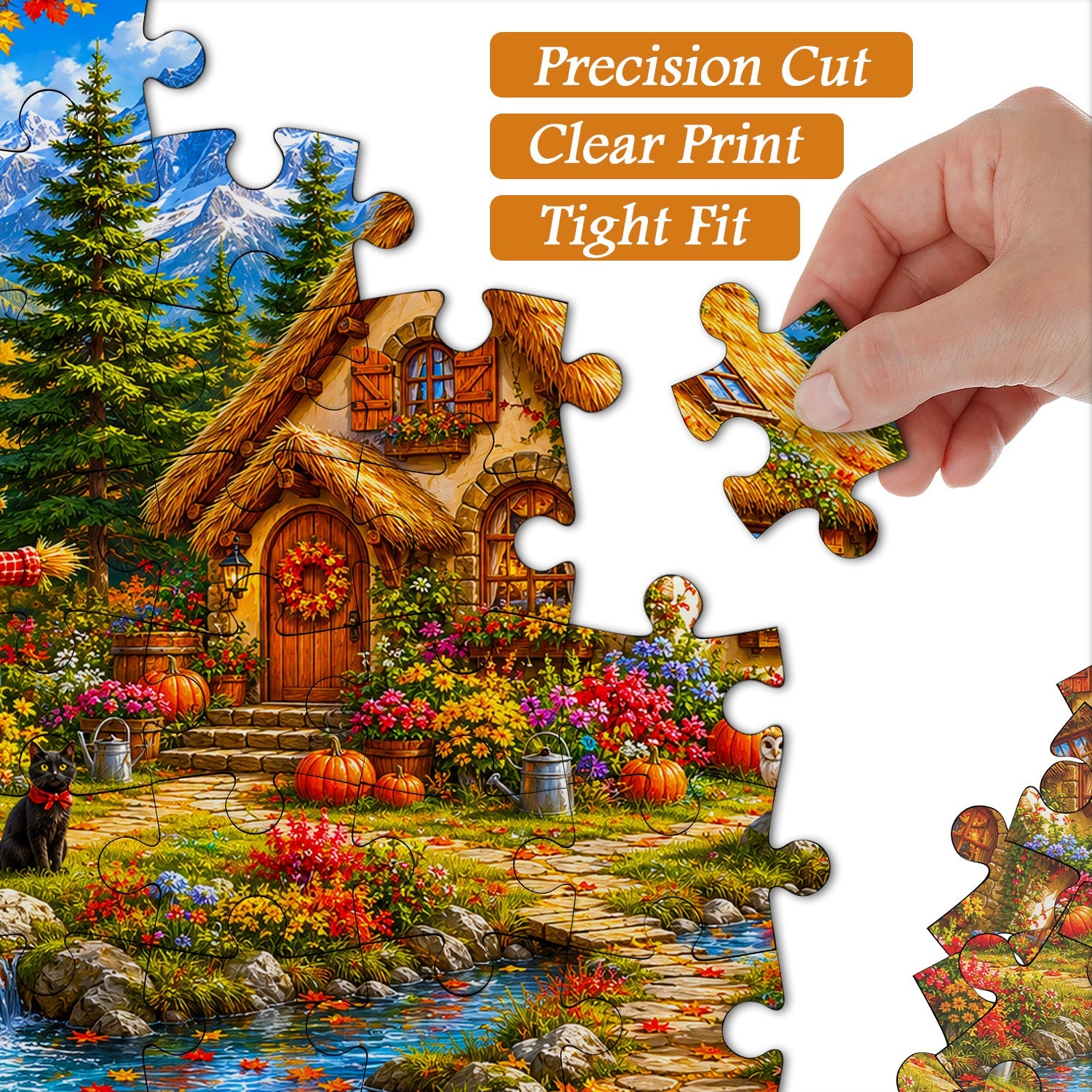 Herbst-Kürbis-Cottage-Puzzle, 1000 Teile