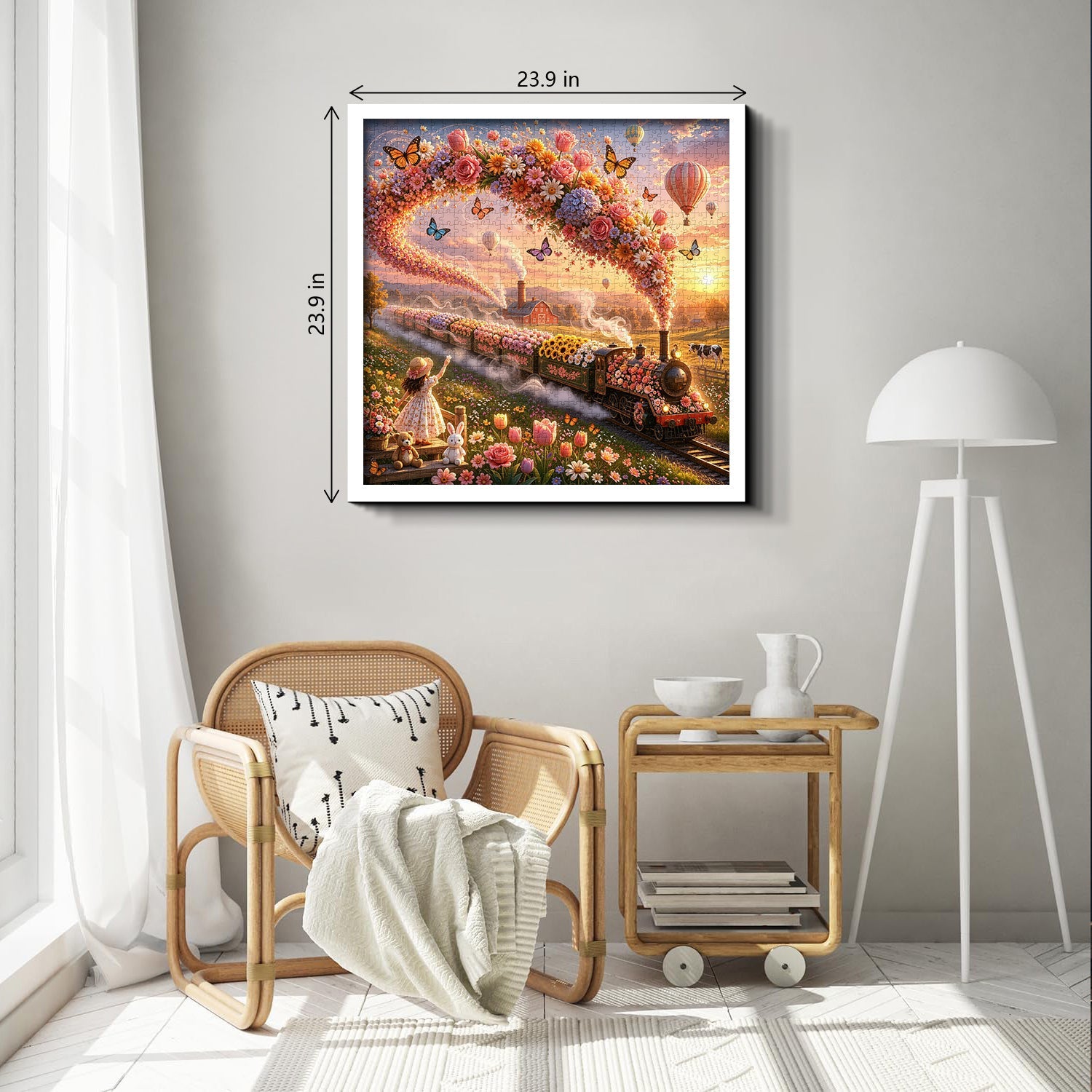 Sunset Bloom Railway Jigsaw Puzzle 1000 Pieces