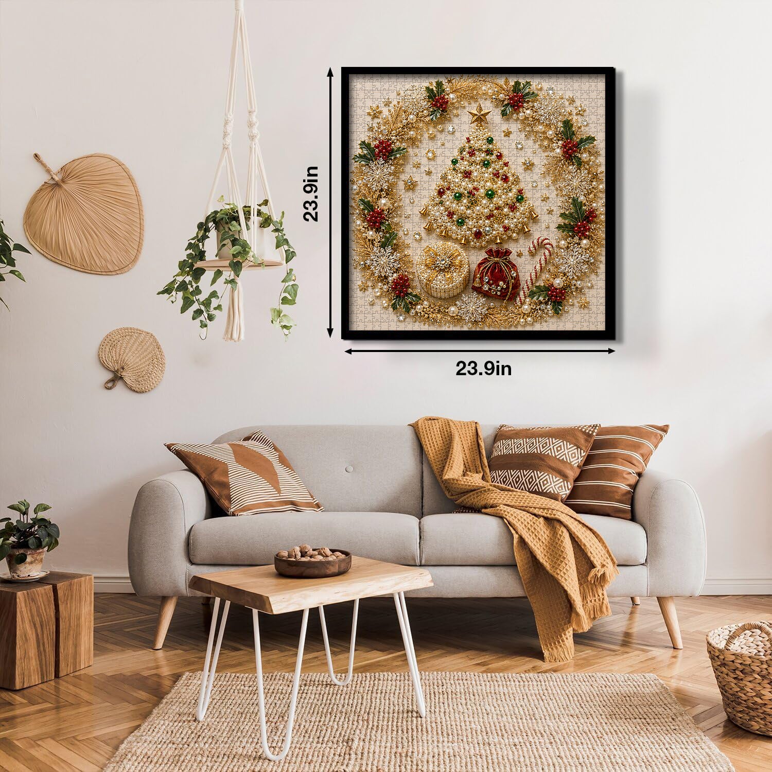 Pearl Christmas Wreath Jigsaw Puzzle 1000 Pieces