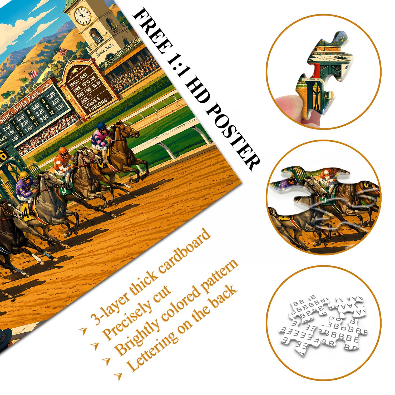 Puzzle Galop doré 1000 pièces