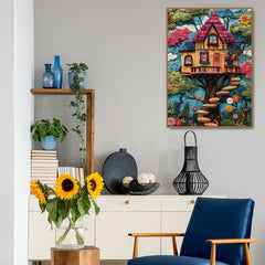 Puzzles en puzzle Treehouse art matelassé 1000 pièces