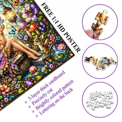 Stained Glass Fairy Jigsaw Puzzle 1000 Pieces
