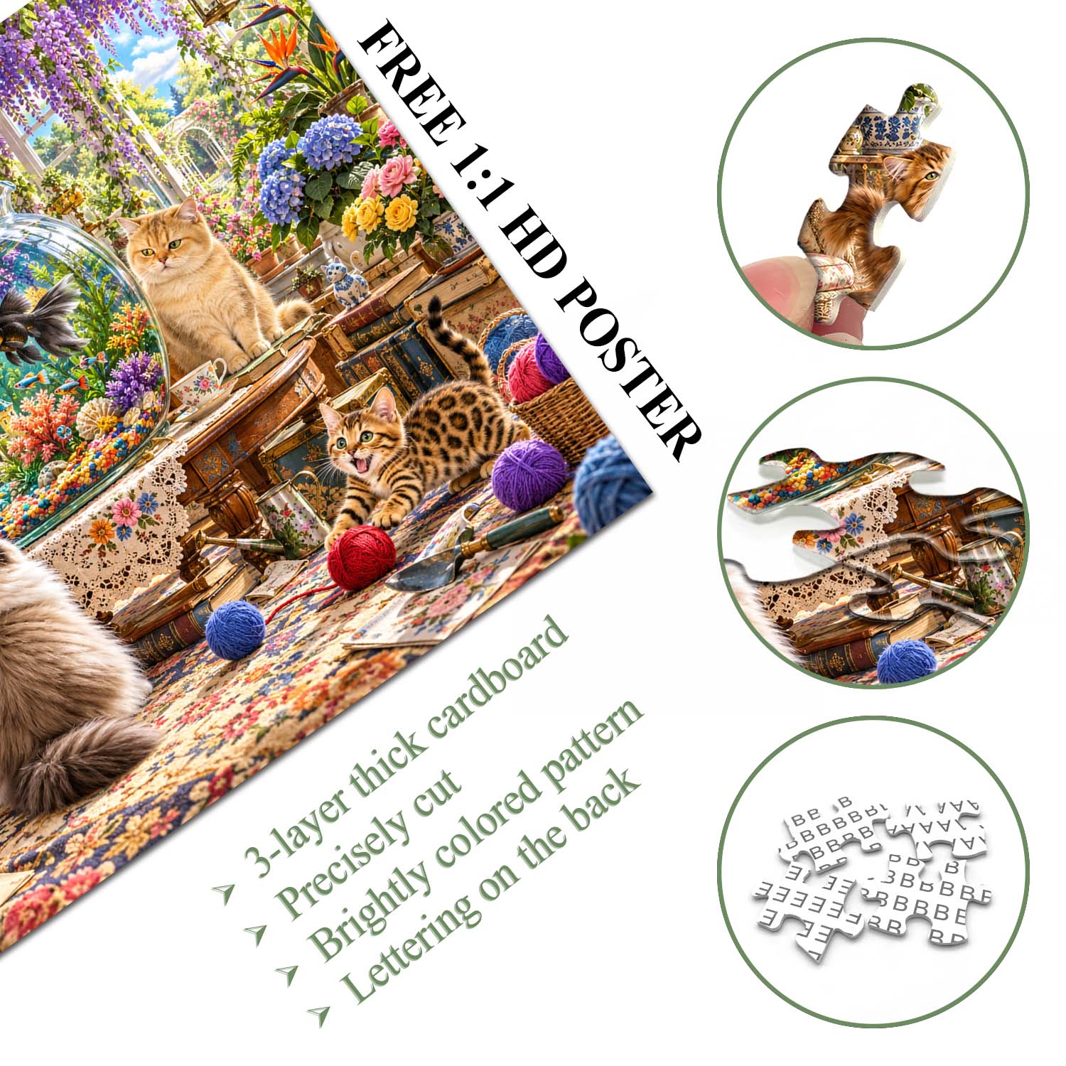 Cozy Cat Moments Jigsaw Puzzle 1000 Pieces