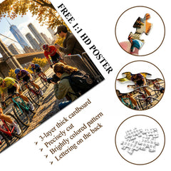 City Bike Race Jigsaw Puzzle 1000 Pieces