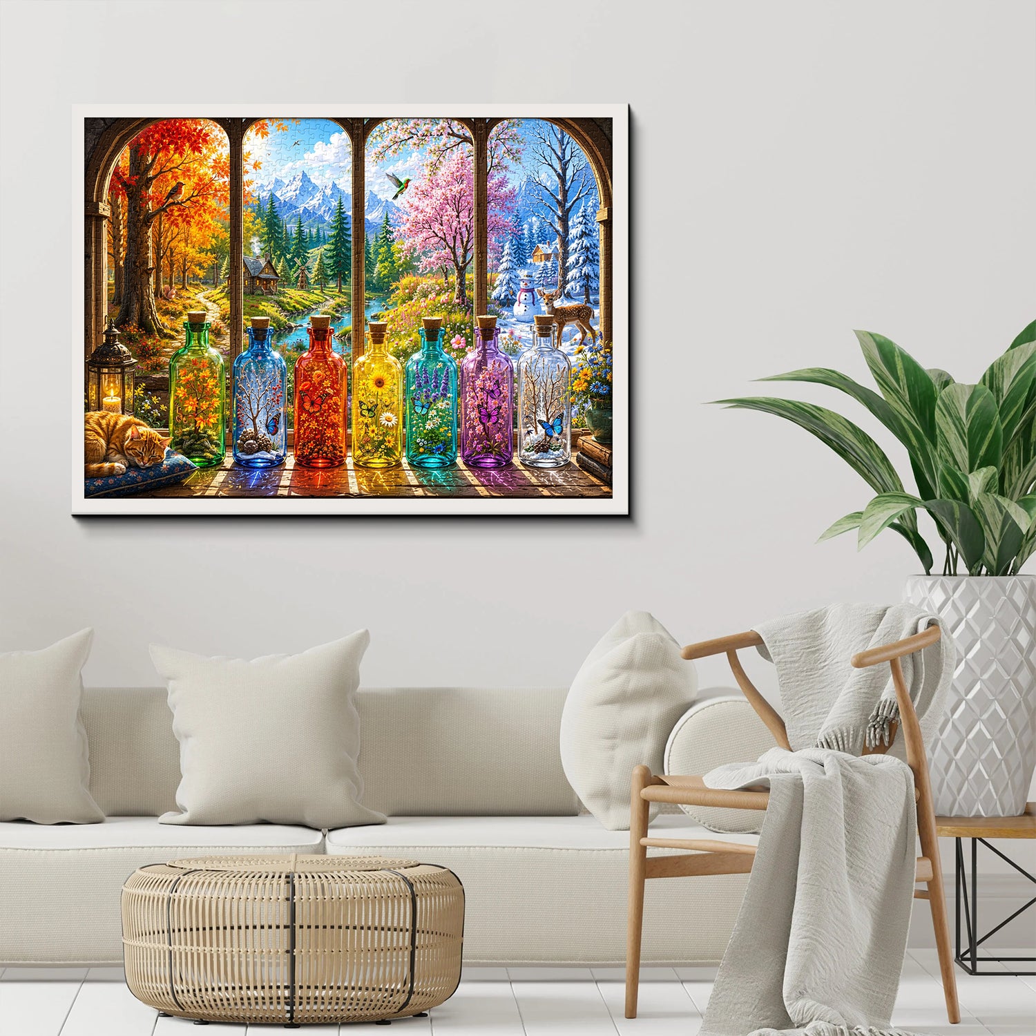 Seasons on the Sill Jigsaw Puzzle 1000 Pieces