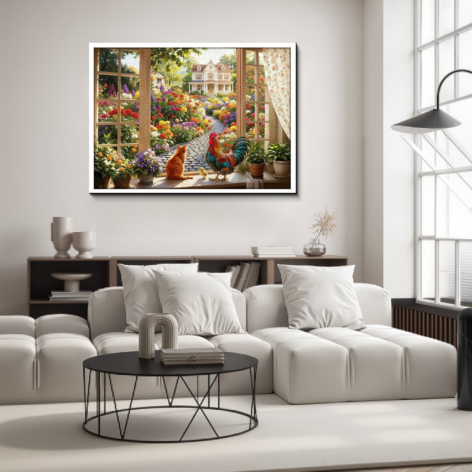 Countryside Window Scene Jigsaw Puzzle 1000 Pieces