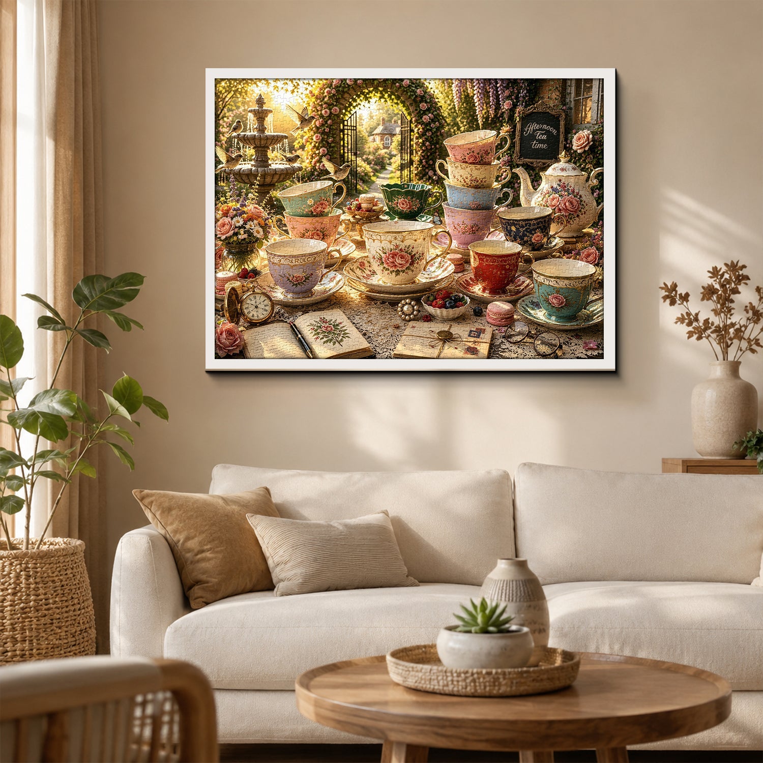 Garden Rose Tea Jigsaw Puzzle 1000 Pieces