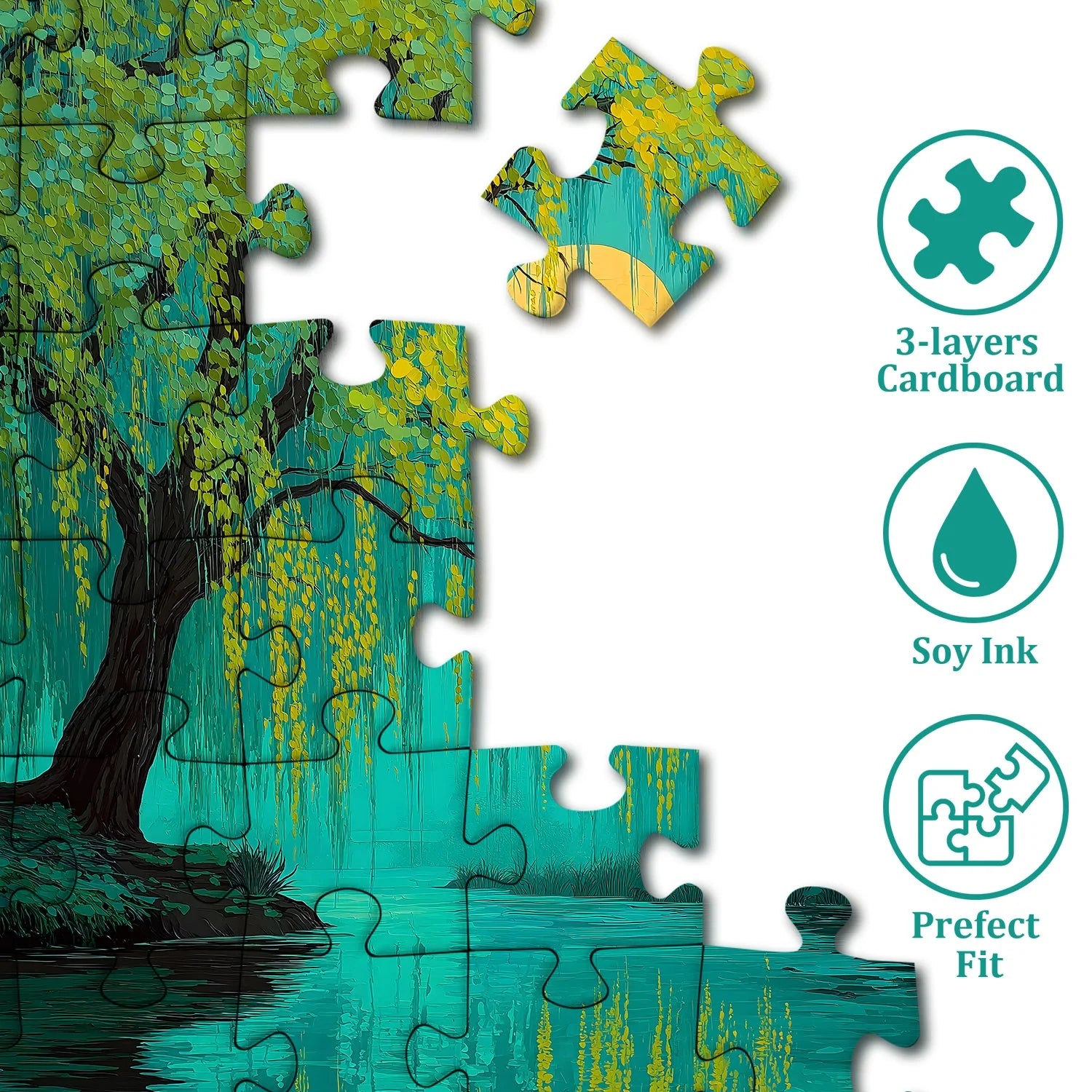 Willow Moon Reflection Jigsaw Puzzle 1000 Pieces