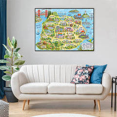 SF Illustrated Map Jigsaw Puzzle 1000 Pieces