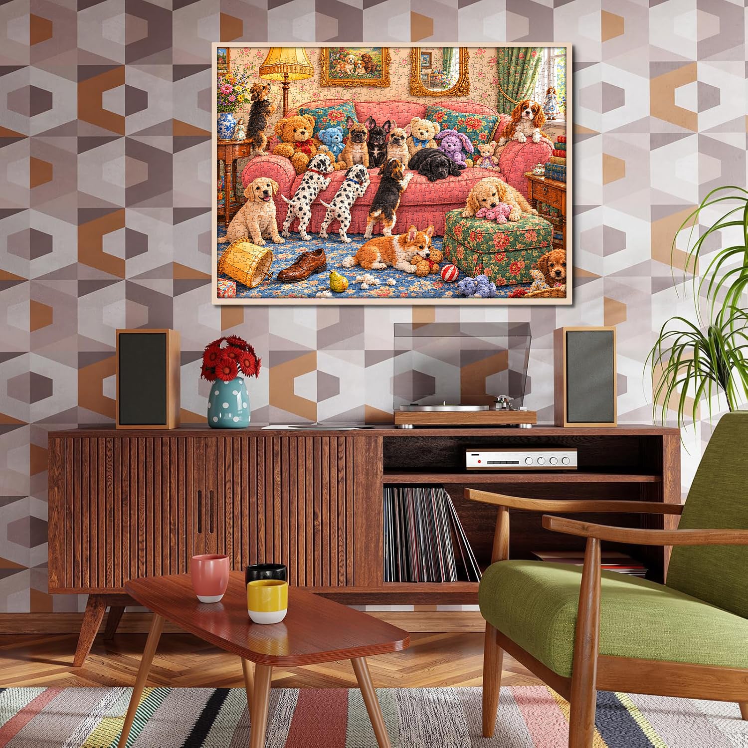 House Full of Puppies Jigsaw Puzzle 1000 Pieces