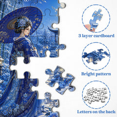 Snow Moon Garden Jigsaw Puzzle 1000 Pieces