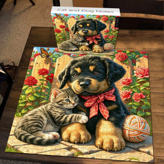 Cat and Dog Notes Jigsaw Puzzle 1000 Pieces