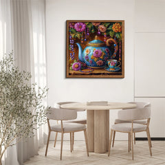Puzzle de puzzle à thé floral 1000 pièces