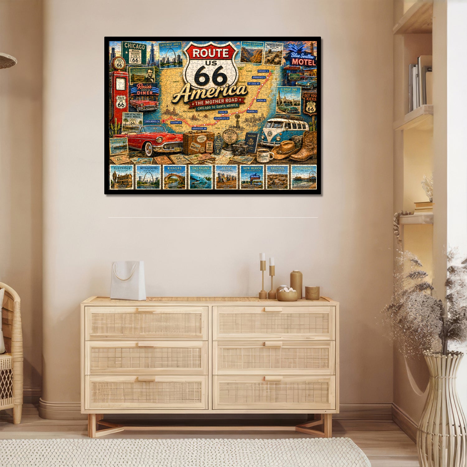 Route 66 Reisepuzzle 1000 Teile