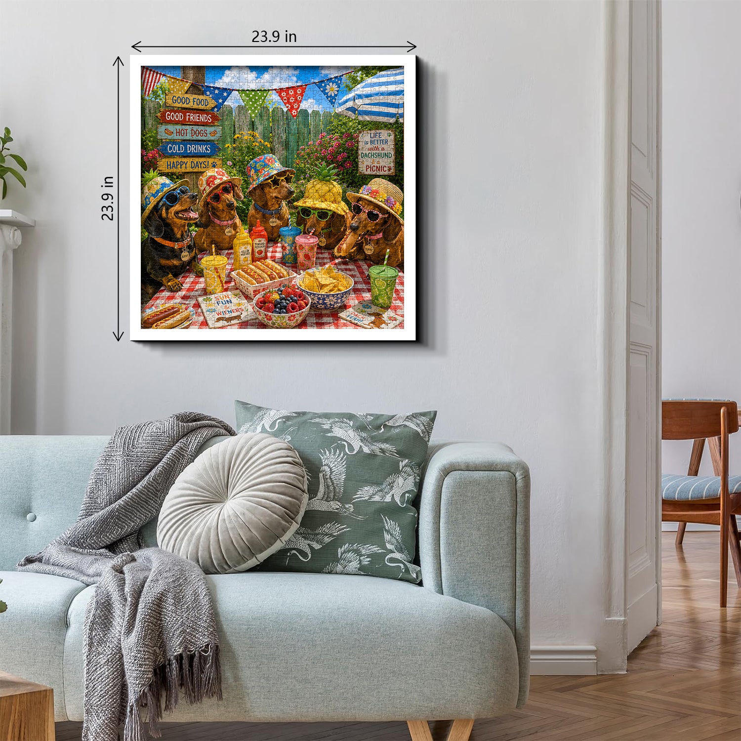 Dachshund Picnic Party Jigsaw Puzzle 1000 Pieces
