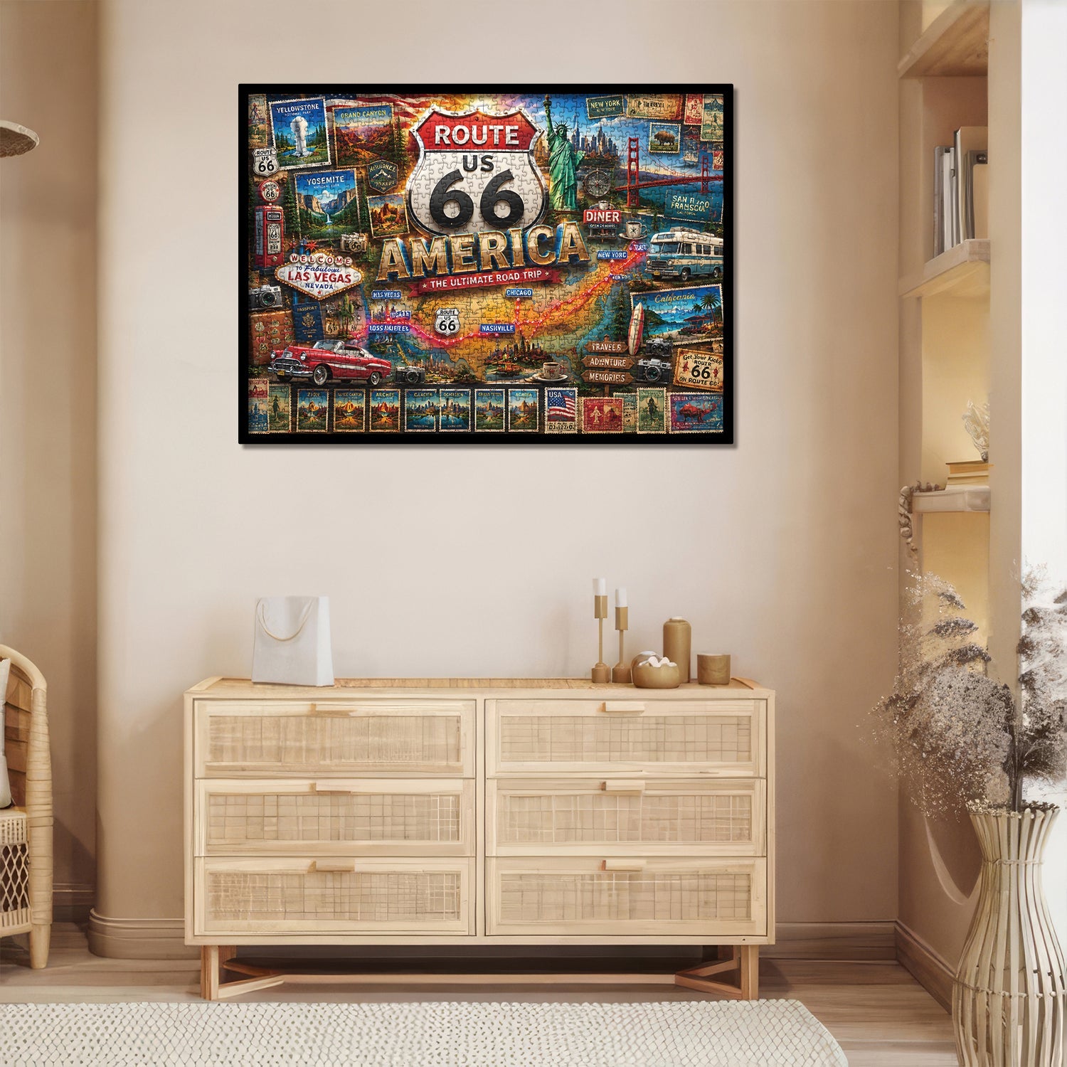 Route 66 Travel Jigsaw Puzzle 1000 Pieces