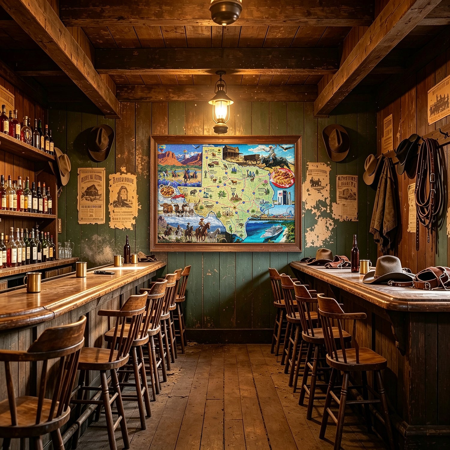 Wild West Map Jigsaw Puzzle 1000 Pieces