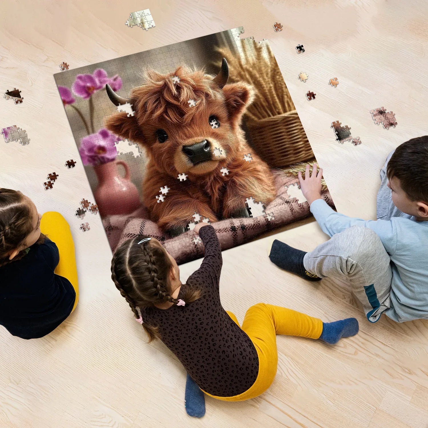 Serene Calf Jigsaw Puzzles 1000 Pieces