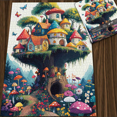 Fantasy Mushroom House Jigsaw Puzzle 1000 Pieces