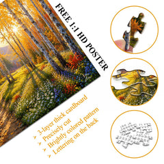 Fall Birch Stream Jigsaw Puzzle 1000 Pieces