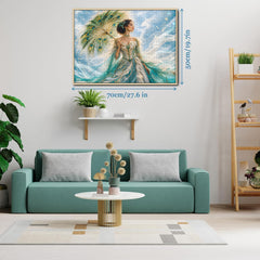 Azure Peacock Diva Jigsaw Puzzle 1000 Pieces