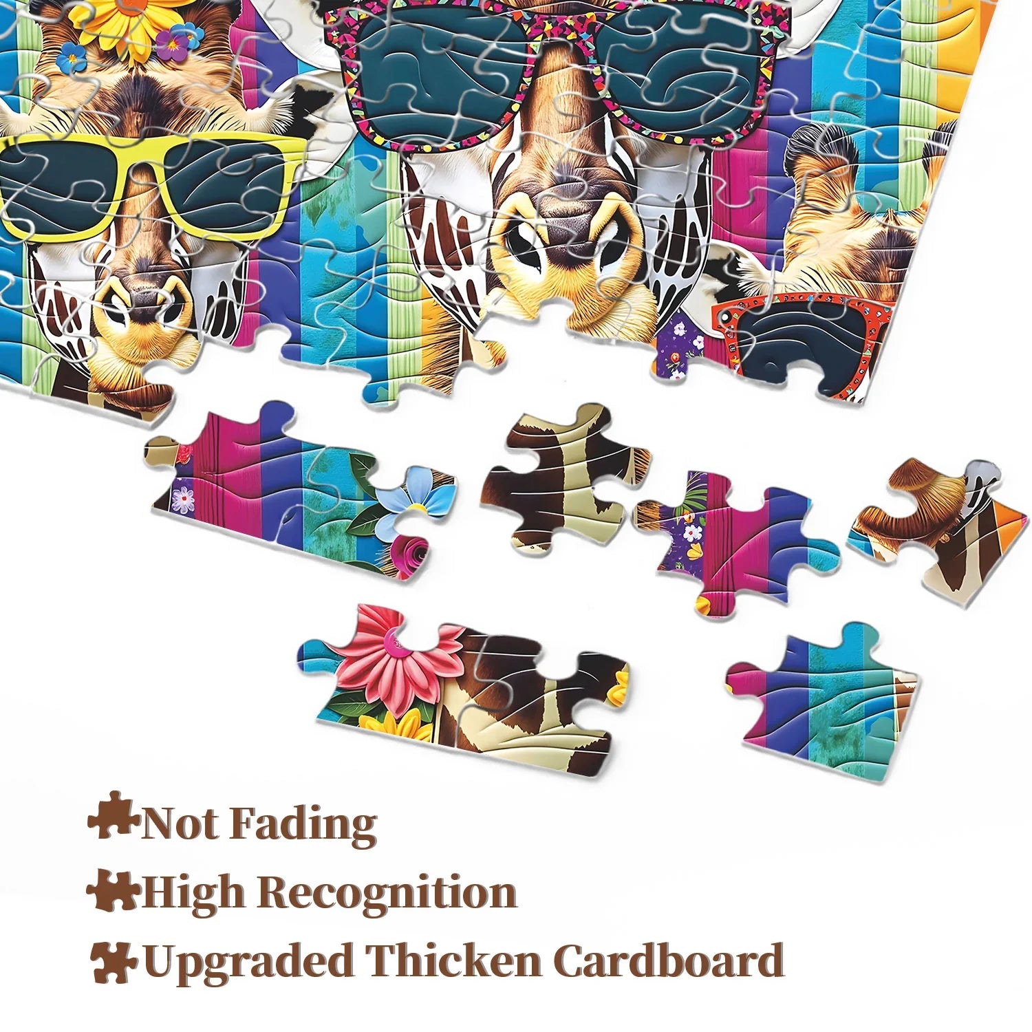 Tissu giraffe puzzle 1000 pièces