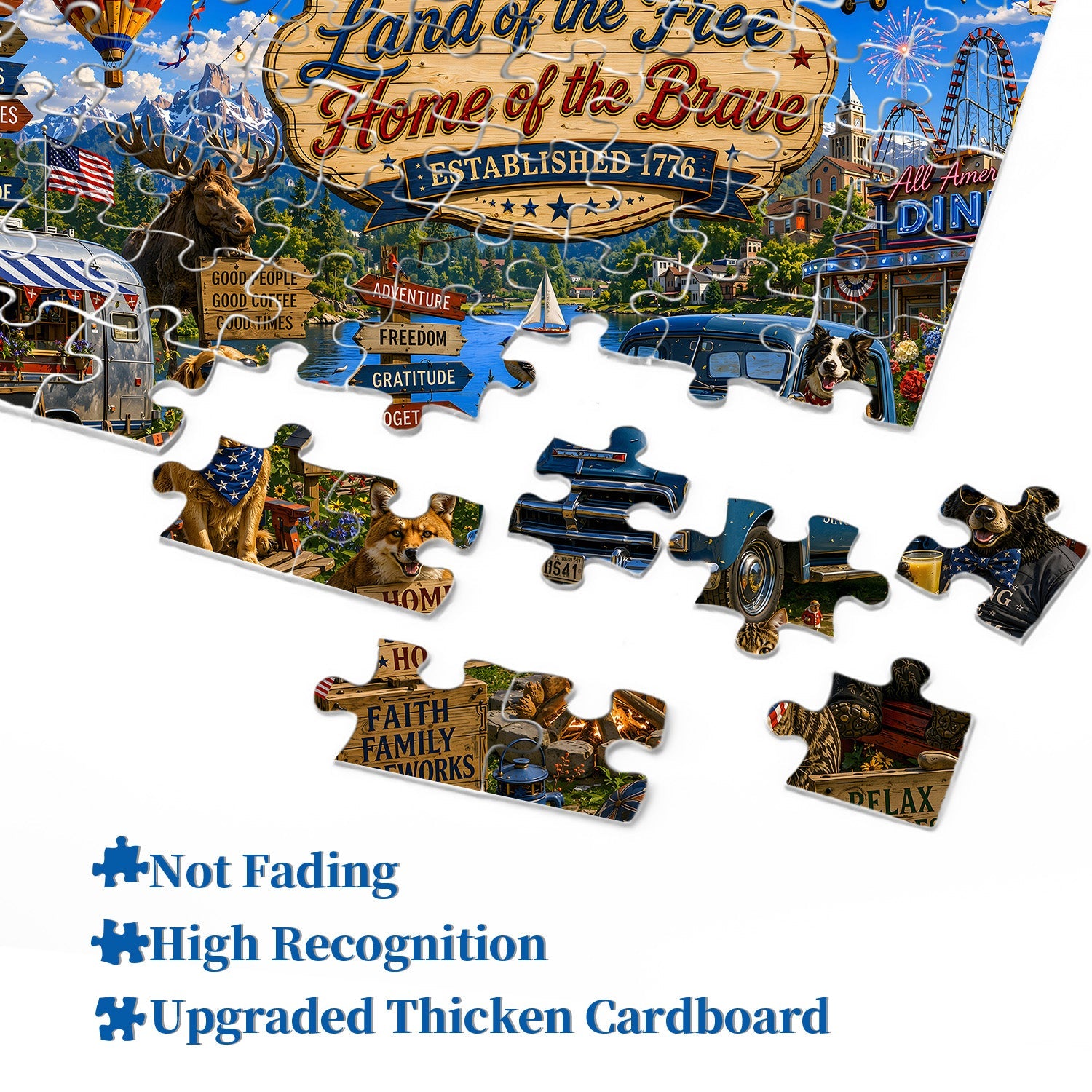 Puzzle La Terra dei Gratuiti, 1000 Pezzi
