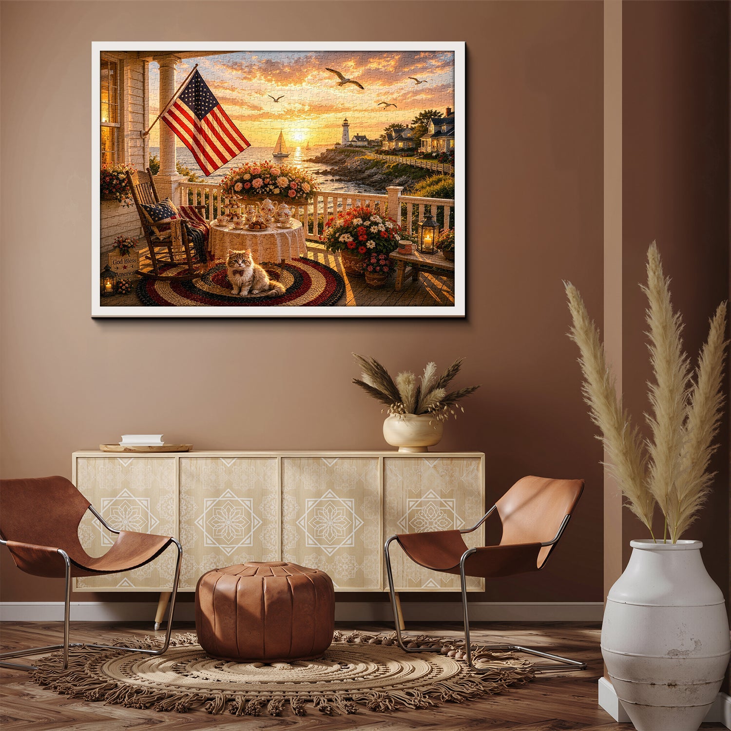 Lighthouse Porch Tea Jigsaw Puzzle 1000 Pieces