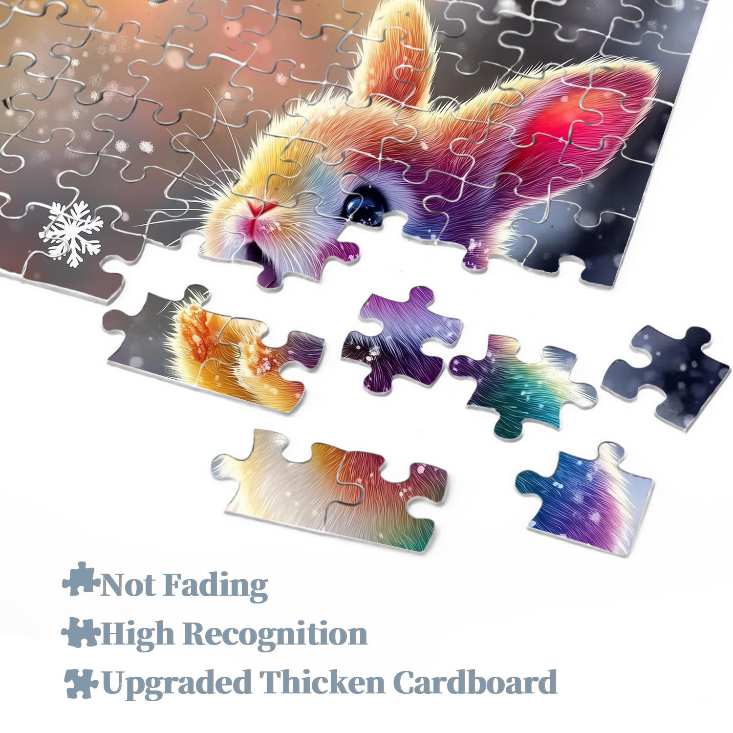 Shop Puzzle Rabbit Snowy Hued Rabbit Jigsaw Puzzle 1000 Pieces – Pickforu Puzzle