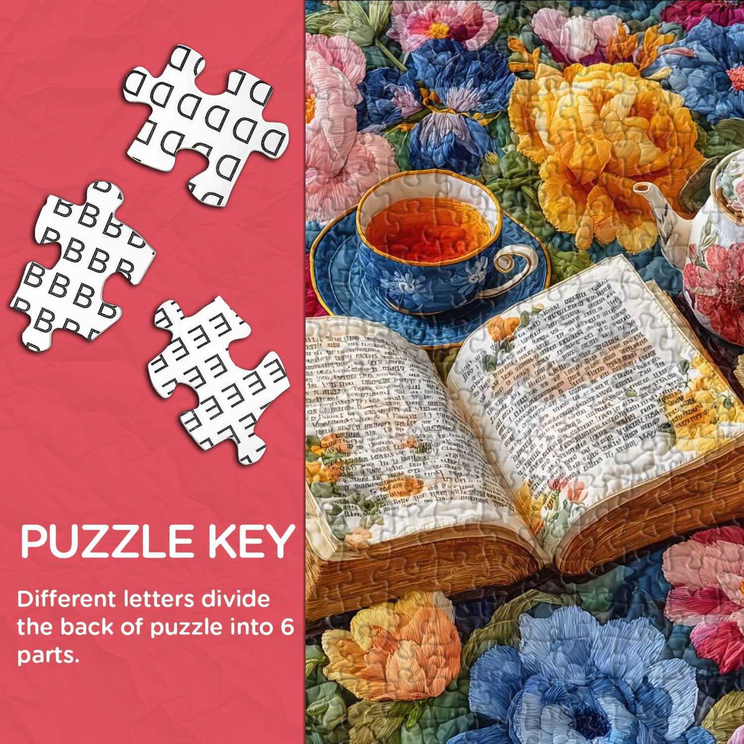 Floral Tea Reading Jigsaw Puzzle 1000 Pieces