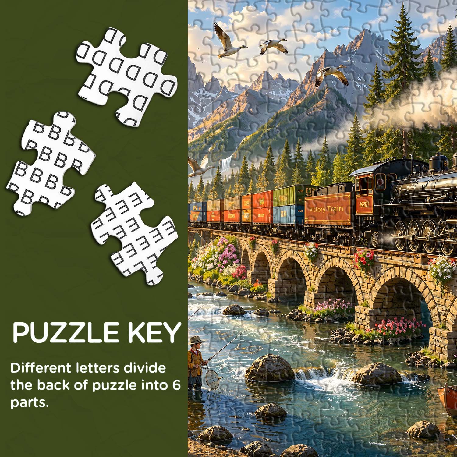 Valley Steam Train Jigsaw Puzzle 1000 Pieces