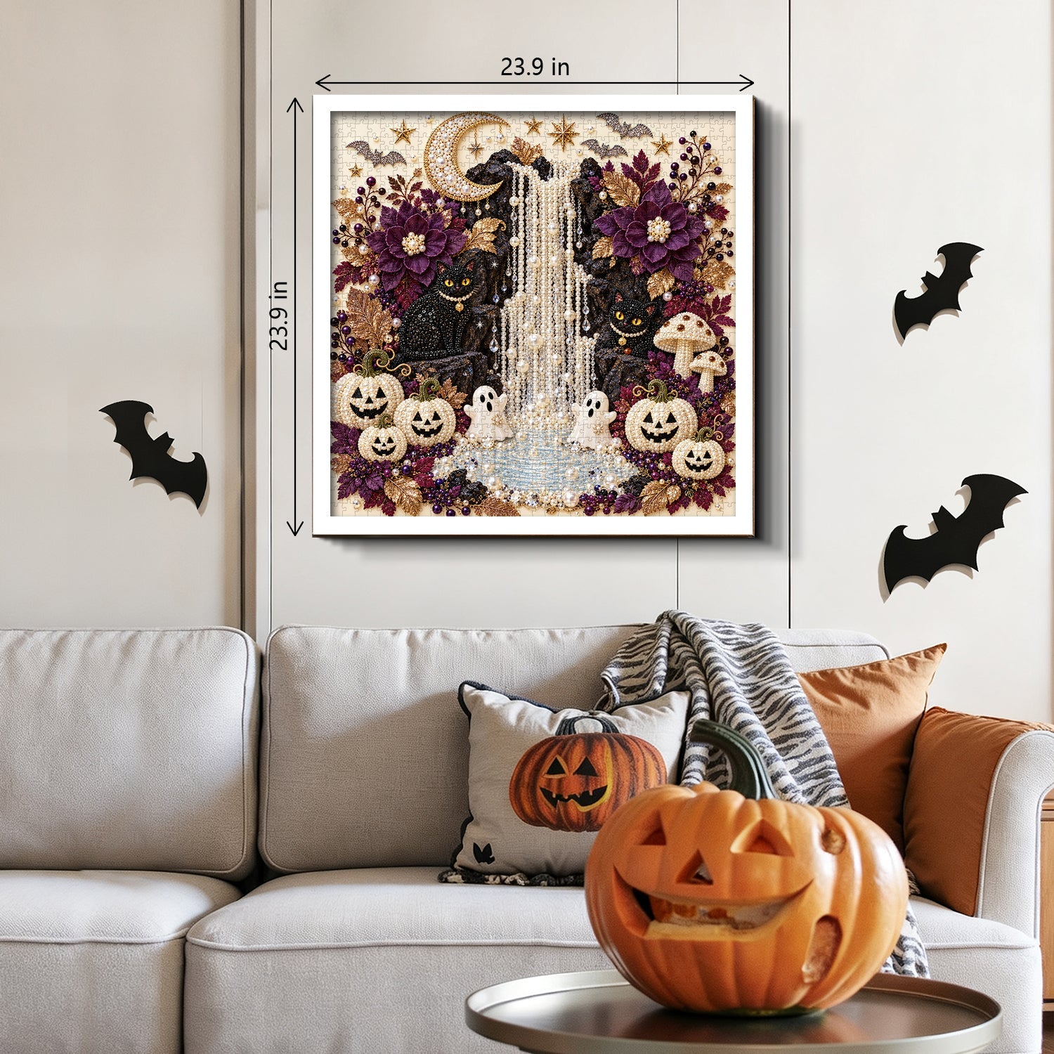 Halloween-Kunstpuzzle mit Perlen, 1000 Teile
